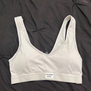 Gray Steve Madden sports bra built in padding medium